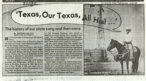 This is Texas' state song and its history