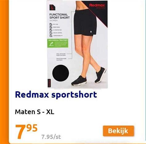 Redmax Sportshort Aanbieding Bij Action Folders Nl