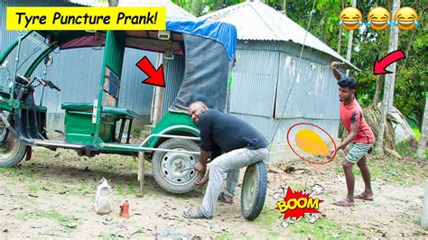 Crazy Popping Balloon Prank Tyre Puncture Prank With Popping Balloons