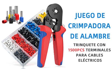 Pinza Crimpadora Terminales Juego De Terminales Para Cables El Ctricos