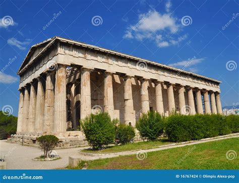 The Temple of Hephaestus, Athena, Greece Stock Photo - Image of temple ...