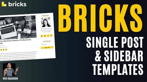 Bricks Builder Single Post And Sidebar Templates Youtube