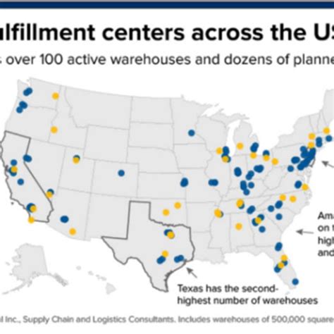 Map of Amazon Warehouses [8] | Download Scientific Diagram