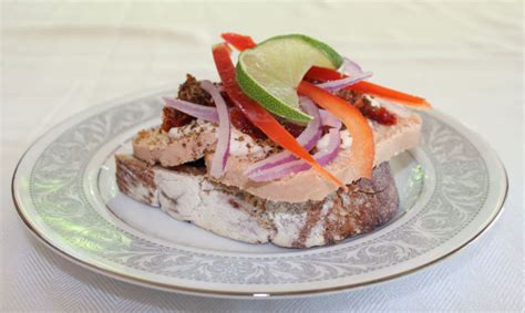 Cod Roe Sandwich With Mayonnaise Lime Red Bell Pepper Sun Dried