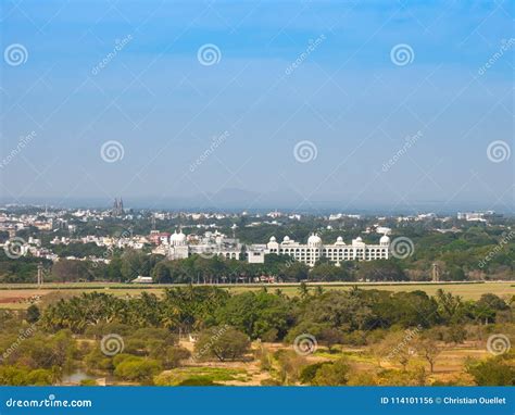 View of the Mysore Palace from Chamundi Hills, Mysore, Karnataka, India ...