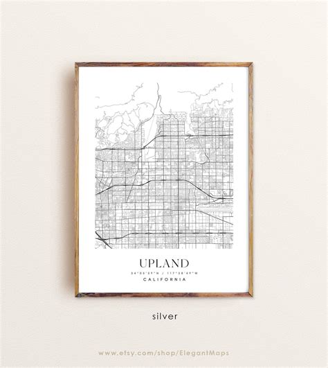 Upland California Map Upland CA Map Upland City Print - Etsy