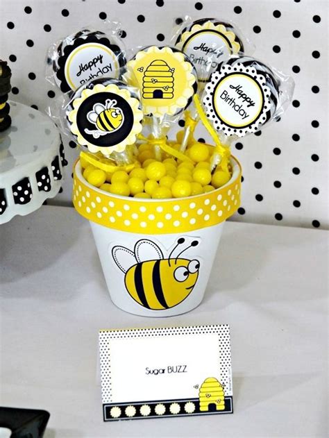 A Sweet As Honey Bee Birthday Party Desserts Table Bee Birthday Party