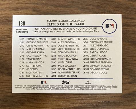 Yahoo オークション 2024 Topps Series 1 Elites of the Game Mookie