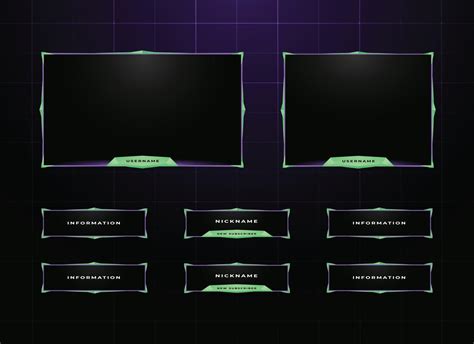 Streamer panel overlay design set 2426828 Vector Art at Vecteezy