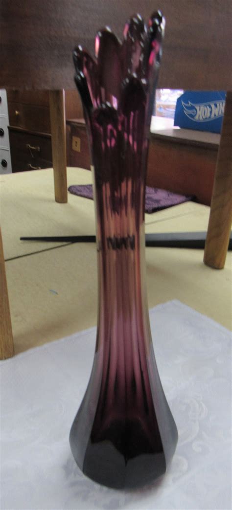 Purple art glass vase