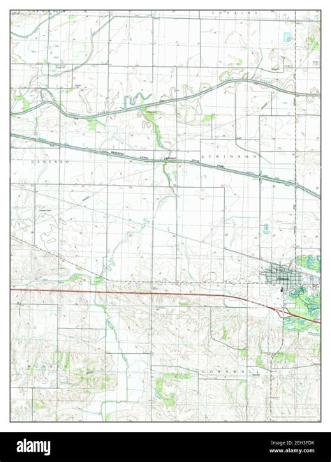 Atkinson Illinois Map 1991 124000 United States Of America By