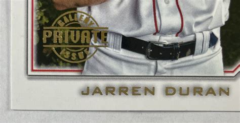 Topps Gallery Private Issue Jarren Duran Rc For Sale