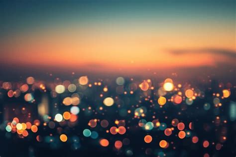 Blurry Lights Backgrounds Cityscape Lighting Premium Ai Generated Image