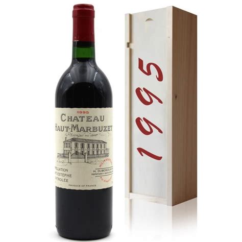 Coffret Château Haut Marbuzet 1995 Vin Rouge 75cl AOC Saint Estephe