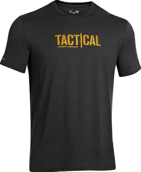 Mens Under Armour Tactical Logo T Shirt Ua Cotton Moisture Wicking