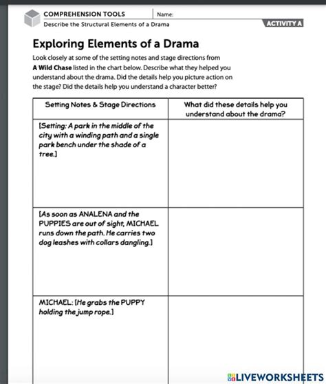 Dramas 3 22 2021 Online Exercise For Live Worksheets