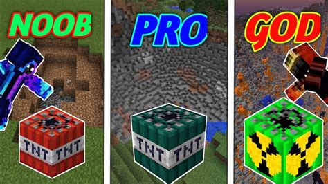 Noob Vs Pro Vs God Tnt Testing In Minecraft YouTube