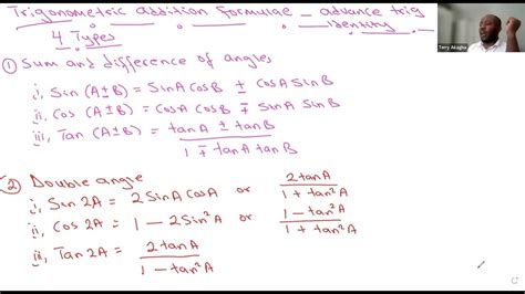 4 Of 13 Trigonometric Addition Formulae With Terry In 10 Minutes Youtube