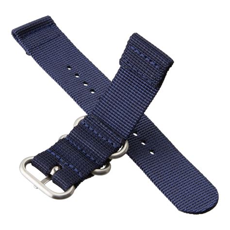 Premium Heavy Duty Piece Zulu Watch Strap Ss Rings Choice Of Colour