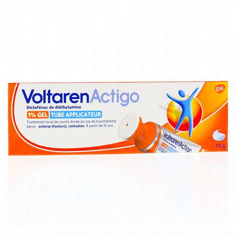 VOLTAREN Actigo 1 gel tube applicateur 75g Médicament conseil