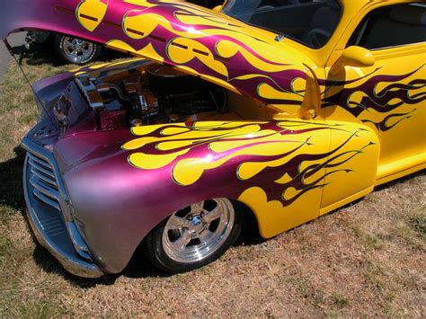 Custom Painted Flames On Cars Ghost Flame Paint Jobs Hot Rods Cars