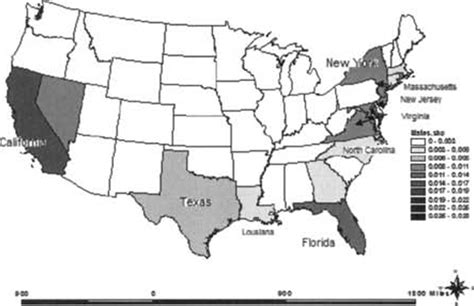 Central Americans in the U.S. by state as proportiona l total ...