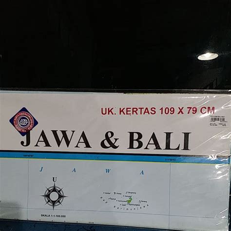 Jual Peta Jawa Dan Bali Lipat Uk X Cm Shopee Indonesia