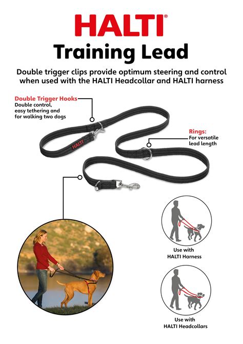 The Company Of Animals Halti Training Lead Black Large Uk