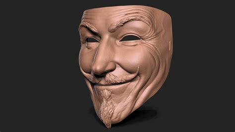 Бесплатный STL файл Маска вендетты・Модель 3D-принтера для скачивания・Cults