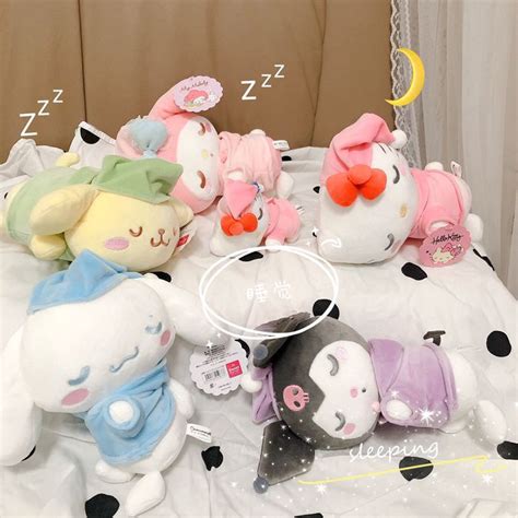 8inch Japan Cartoon Plush Sleeping Hello Kitty Cinnamoroll My Melody