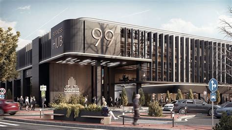 99 Business Hub On Behance Commercial Design Exterior Facade