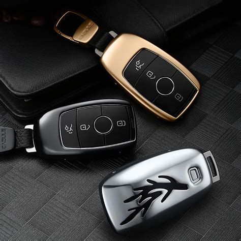 Car Aluminum Alloy Key Shell Key Fob Case For Mercedes Benz E