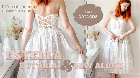 How To Sew A Romantic Cottagecore Dress Sewing Pattern Estella