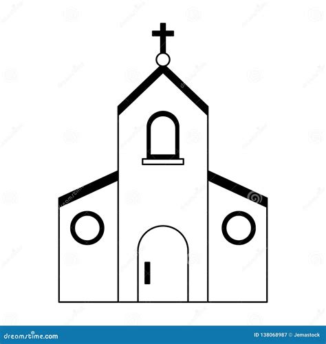 S Mbolo De La Iglesia Cat Lica Blanco Y Negro Ilustraci N Del Vector