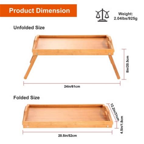 Bed Tray Table Breakfast Tray Bamboo Folding Bed Table Serving Snack