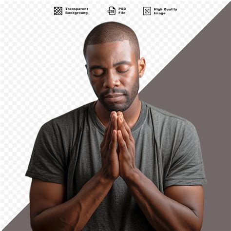 Black Man Praying Png Images Premium AI Generated PSD