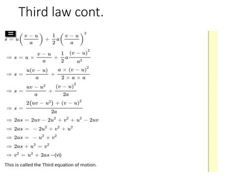 Equations Of Motion Powerpoint Slides Learnpick India