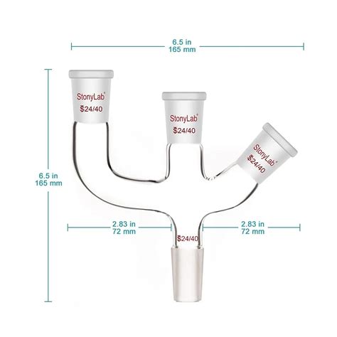 3 Inlet Claisen Distillation Adapter Glass Adapter Stonylab