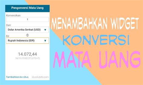 Cara Memasang Widget Konversi Mata Uang Di Blogger Inwepo