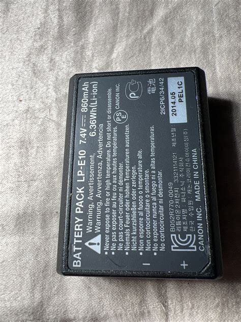 Genuine Original Canon Lp E Battery For Eos D D D Rebel T