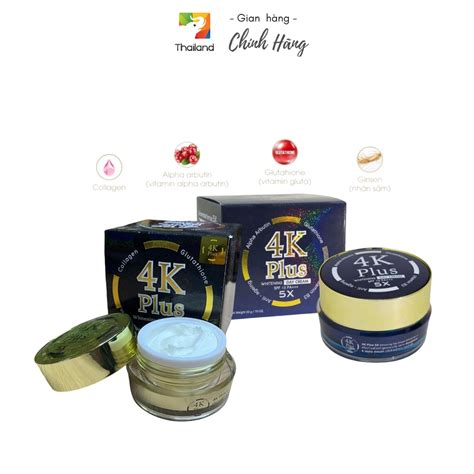 Dưỡng Trắng Da Ngày Và đêm 4k Plus Whitening Daysnight Cream Thái Lan