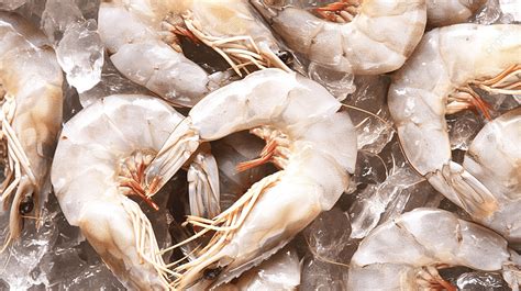 Fundo Camarão Congelado Em Supermercado Venda De Frutos Do Mar