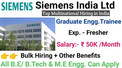 Siemens India Off Campus Recruitment 2022 For Graduate Engineer