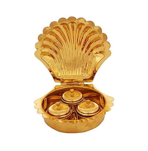 Buy Denique Brass Haldi Kumkum Puja Box Multi Purpose Sindoor Rituals