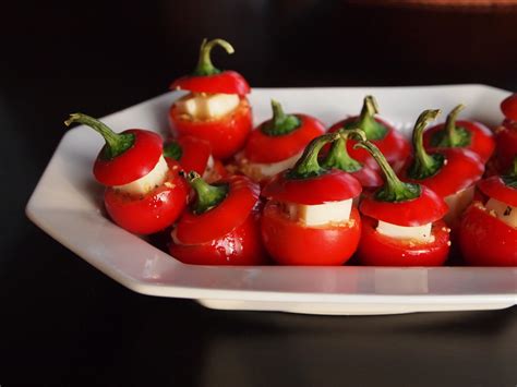 Stuffed Hot Red Cherry Peppers SarahCupcake