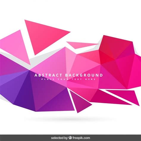 Fondo Rosado Hecho Con Formas Poligonales Vector Gratis