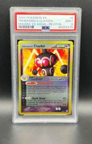 Pokemon Psa Mint Team Magma S Claydol Ex Tm Magma Vs Tm Aqua Rev