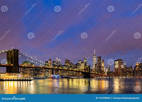 Bro Brooklyn New York Arkivfoto Bild Av Stad Manhattan