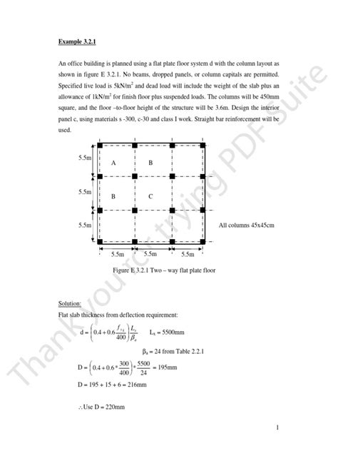 Flat Slab Example | PDF | Column | Building