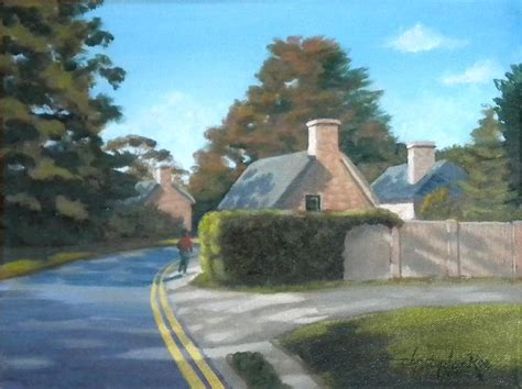 Cotswolds Cottages Painting By Christopher Roe Fine Art America